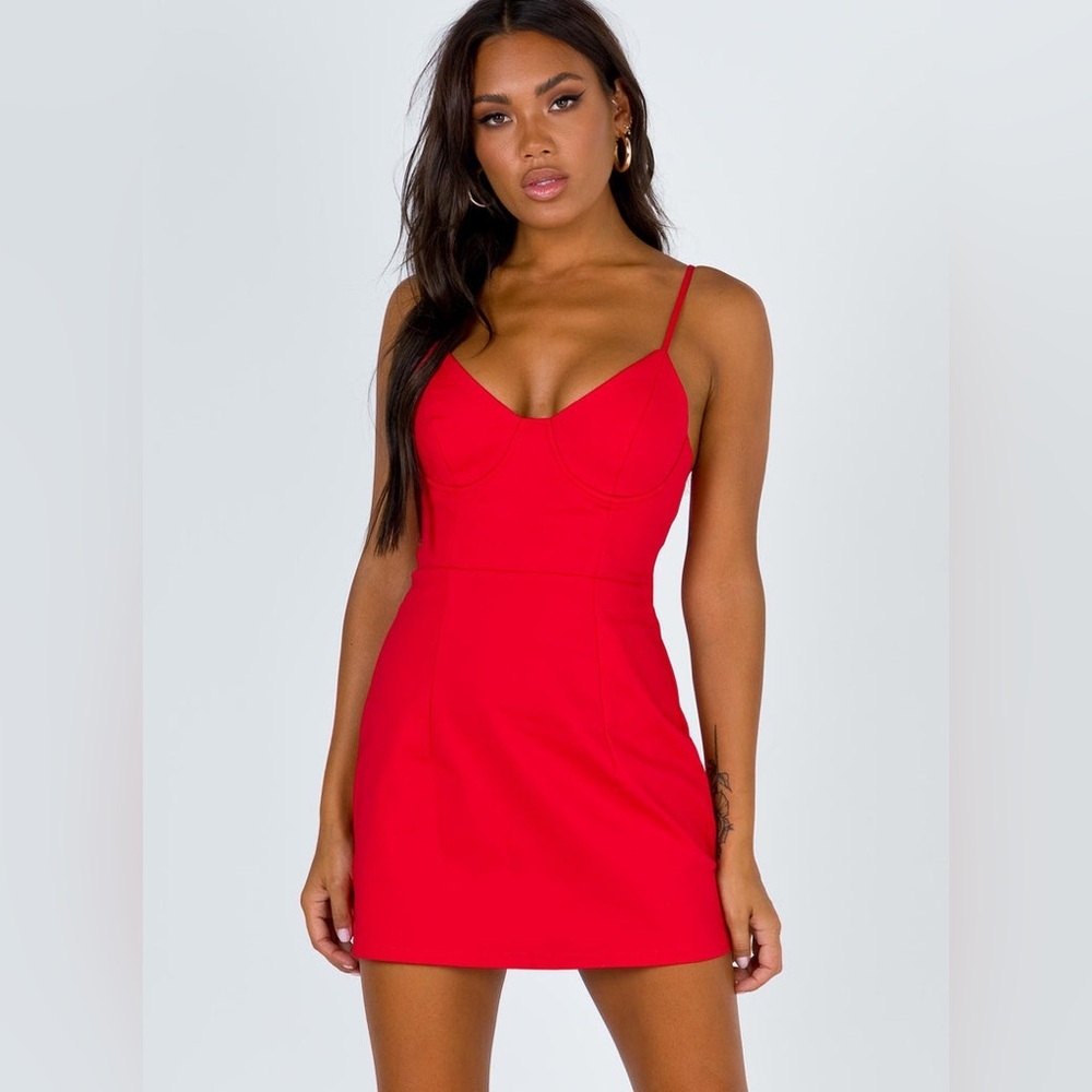Princess Polly Red Mini Slip Dress